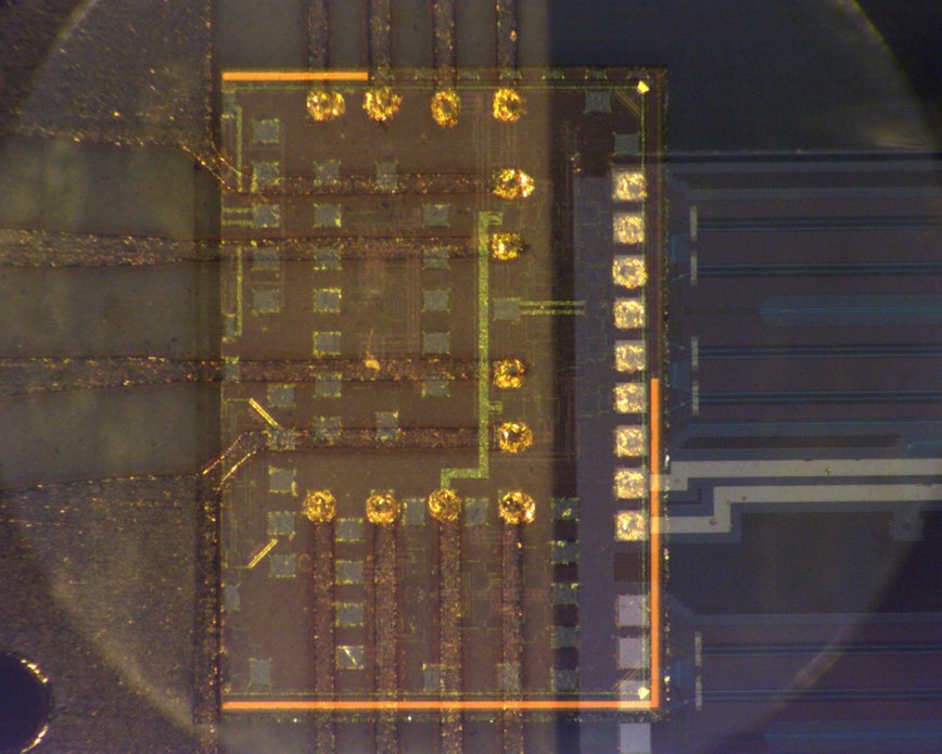 CMOS gold bumped